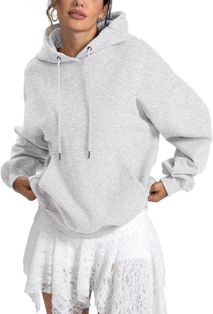 EasyGala Womens Fleece Hoodies with Pocket Oversized Hooded Sweatshirt Trendy Pullover Long Sleeve Top Fall Outfits 2026