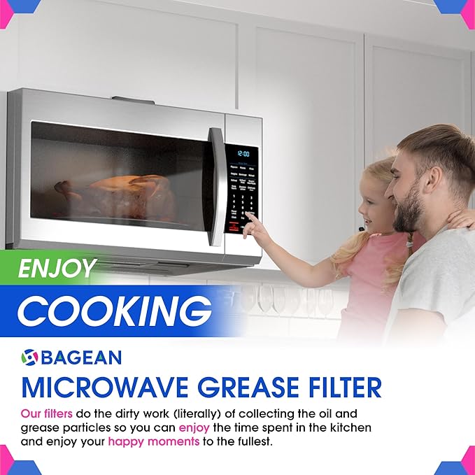 Microwave Charcoal Filter 6.15‚Äù x 3.95‚Äù for JX81J WB02X11536 WB06X10823 GE Microwave Filter Replacement - Vent Carbon Filter Freshens and Filters Kitchen Air in Over-The-Range Oven Stove Fan