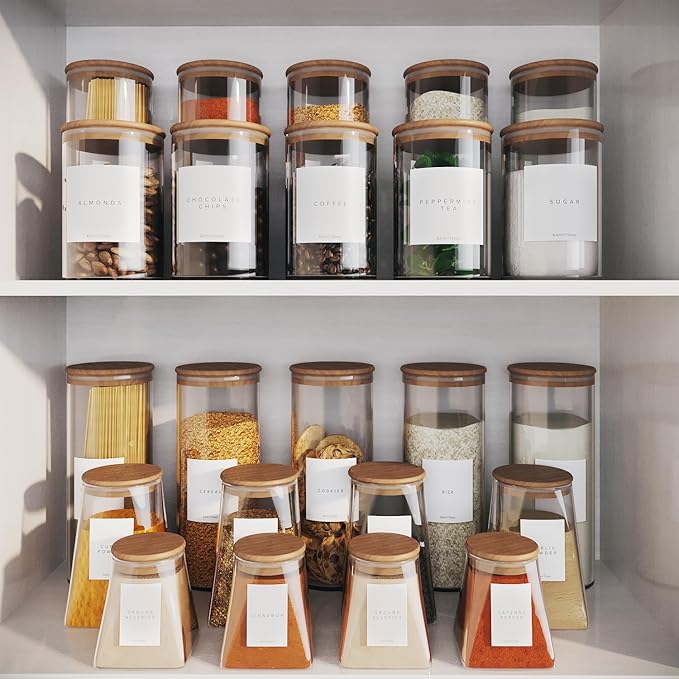 Kitch  Things 60oz Borosilicate Glass Storage Jar with Bamboo Lid