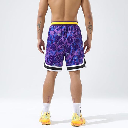 BOOMLEMON Mens Graphic Print Basketball Shorts Casual Fashion Cool Shorts Summer Gym Workout Running Short Pants