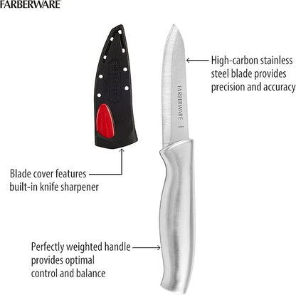 Farberware Edgekeeper Self-Sharpening Paring Knife, 3.5-Inch, Stainless