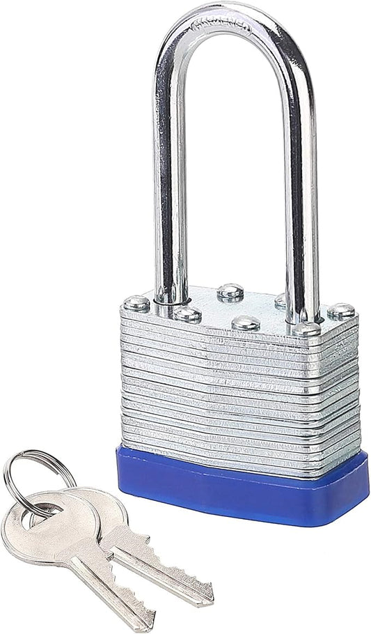 Lock, 1-916" (40mm) Laminated Keyed Padlocks,keyed Alike Locks, 2 inch Long Shackle Locks-Pack of 8