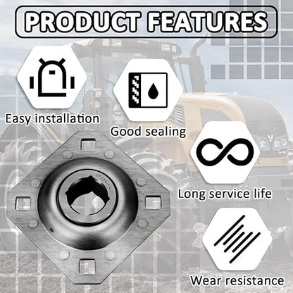 ST208-1N 1" Square Disc Harrow Flange Bearing Unit, Disc Harrow Bearing for Farming Applications Monroe Tuffline Replace FD208R1 FD208R ST208-1 DHU1-208 FD208R1 FD208-1SQ