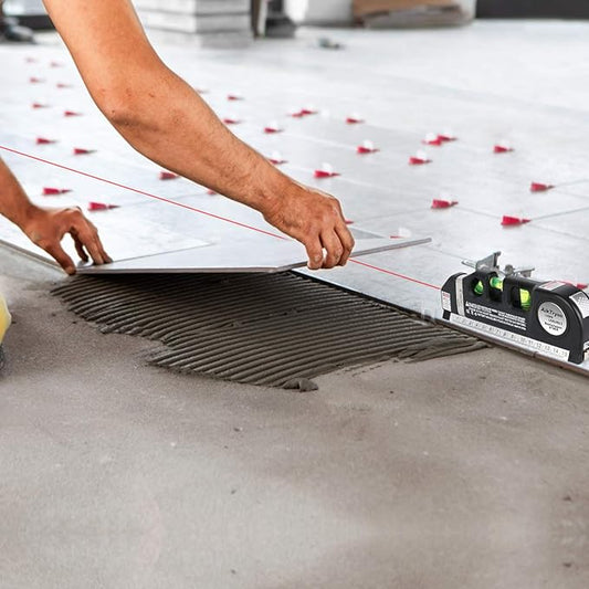 Laser Level Line Tool, Multipurpose Laser Level Kit Standard Cross Line Laser leveler Beam Tool with Metric Rulers 8ft2.5M for Picture Hanging cabinets Tile Walls by AikTryee.