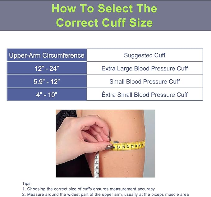 Replacement Extra Large Cuff for Omron BP Monitors 22-52CM Big Arm - Adjustable XL Blood Pressure Cuff, Includes 4 Universal Interface, Blood Pressure Monitors Large Cuff Compatible