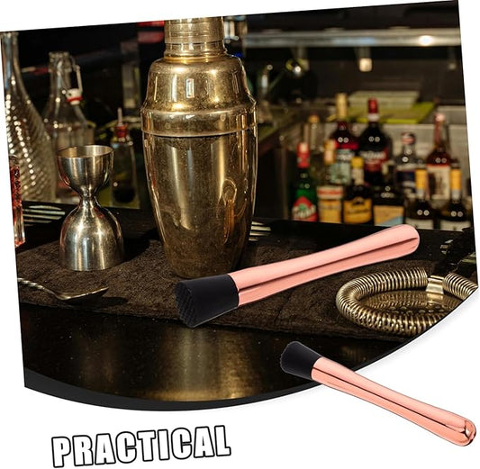 Healifty Crushed Popsicles Fruit Masher Bartending Tools Cocktail Muddler Lemon Smasher Muddler for Lemonade Muddler for Cocktails Bartending Supplies Stainless Gold