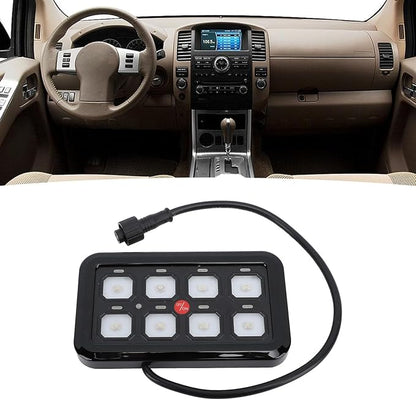 8 Gang Switch Panel Control, Waterproof High Power Light Switch System, Ideal for off road vehicles, ATVs, UTVs, SUVs, cars, trucks, boats