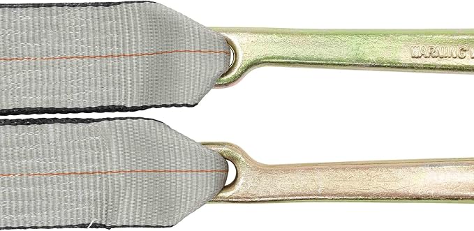 Mytee Products Tow Straps V Bridle 3" x 24" w/ 15" Long Shank J Hooks 5400 lbs Working Load | Recovery V Strap for Car Wrecker Rollback, Car Hauler Carrier