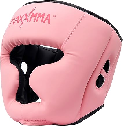 MaxxMMA Boxing Headgear, Adjustable Full Coverage Protection Headguard with Headband
