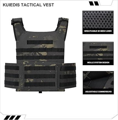 Quick Release Outdoor Tactical Vest Molle Lightweight Airsoft Vest for Adult