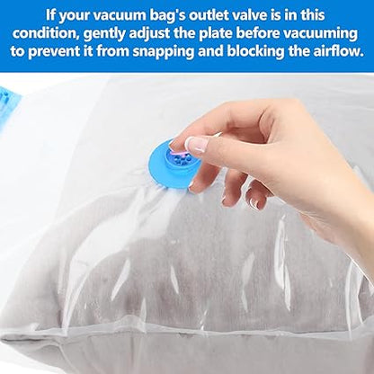 Electric Pump for Vacuum Storage Bags, Air Pump for Storage Bags,Portable Vacuum Pump for Various Vacuum Sealer Bags, Suitable for Common Vacuum Bags-Blue (No Storage Bags)