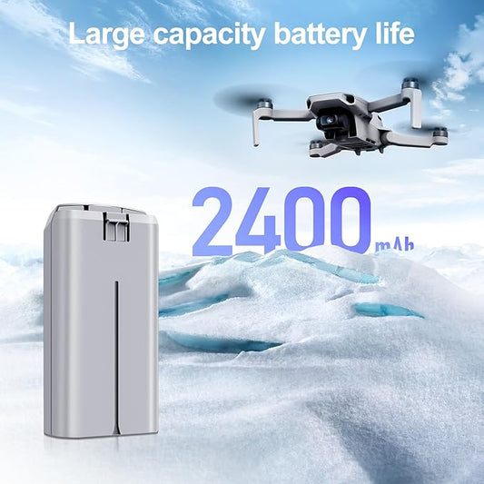 2-Pack Mini 2 Series Intelligent Flight Batteries 2400mAh Upgraded Drone Battery Supports up to 31 Minutes of Flying Time Fully Compatible with DJI Mini 4K22 SESE Drone