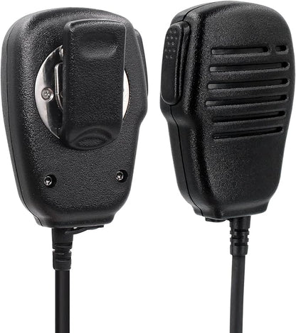 Hm-186ls Small Speaker Microphone Compatible for icom ID-31A ID-51A ID-52A IP100H IP501H radios with 3.5mm Audio Jack and Revolving Swivel Clip Right Angle 2-pin connecto and Revolving Swivel Clip