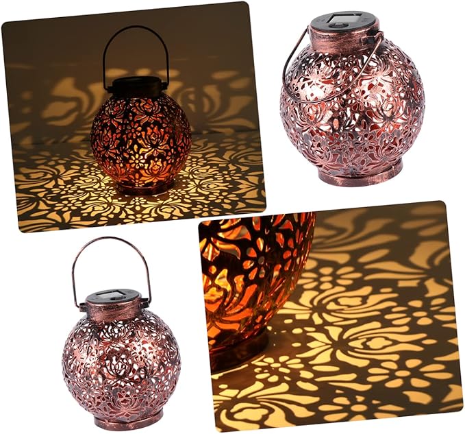 Uonlytech Decorative Hanging Lights Led Solar Lantern Solar Garden Light Outdoor Lights Led Outdoor Lamp