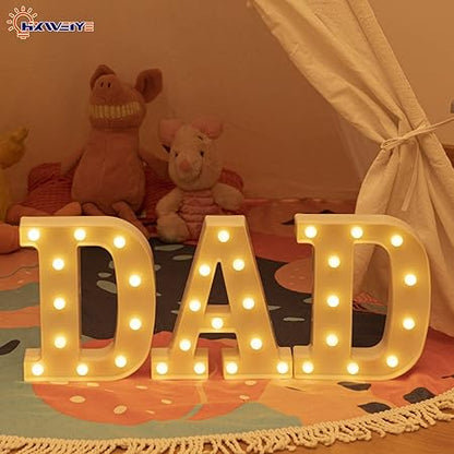 HXWEIYE LED Marquee Letters - 26 Alphabet  10 Number Big Lights for Party, Birthday, Bar, Christmas Decor (Warm White, Battery Powered)