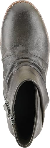 Spring Step Women's Rendezvous Premium Leather Bootie Asymmetrical Envelope Collar