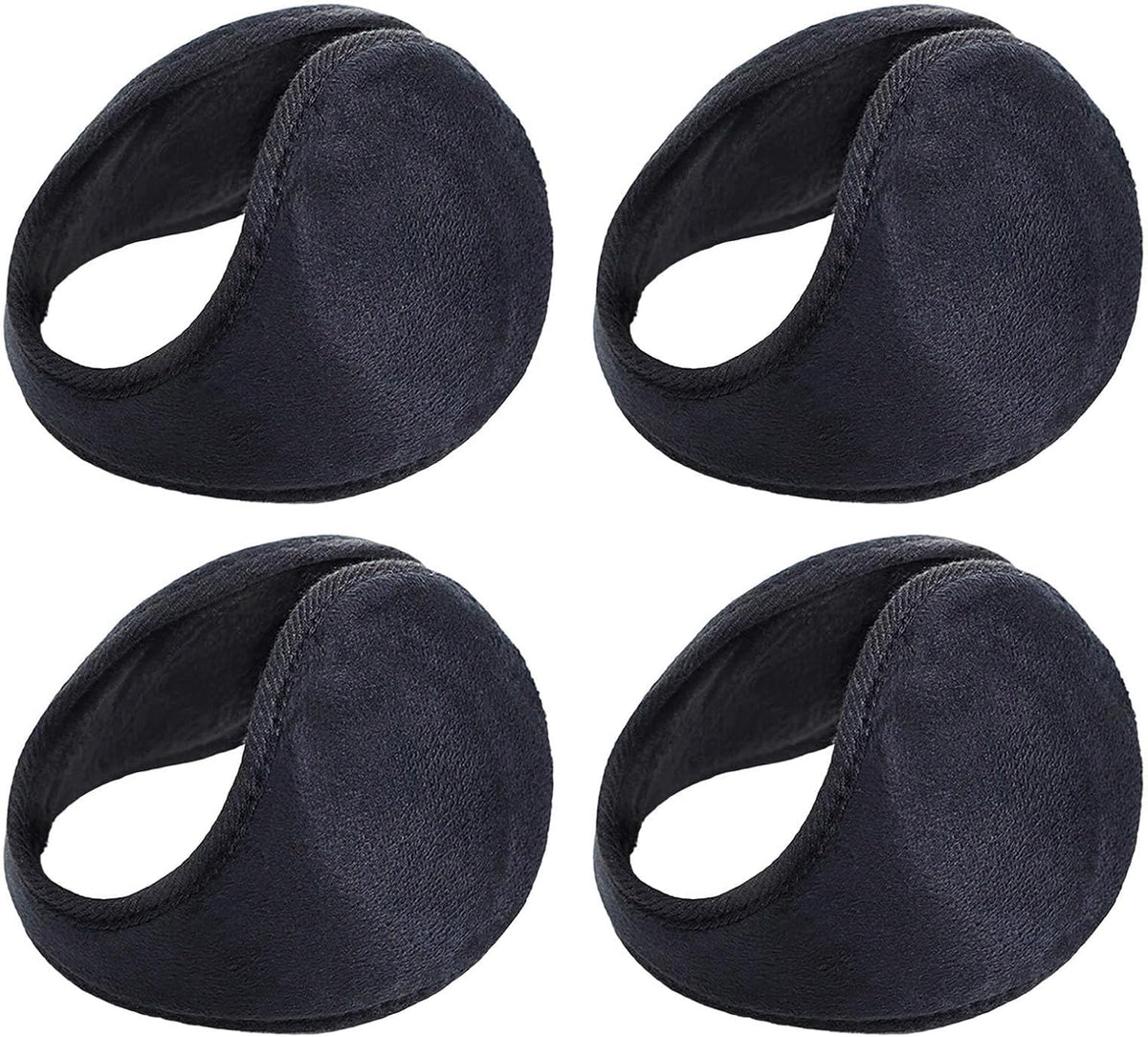 4pcs Ear Muffs for Winter Women (Pink, Red, Gray, Black) Men Windproof Running Cycling Walking Outdoor Earmuffs for Women Behind The Head