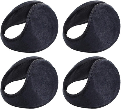 4pcs Ear Muffs for Winter Women (Pink, Red, Gray, Black) Men Windproof Running Cycling Walking Outdoor Earmuffs for Women Behind The Head