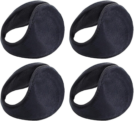 4pcs Ear Muffs for Winter Women (Pink, Red, Gray, Black) Men Windproof Running Cycling Walking Outdoor Earmuffs for Women Behind The Head