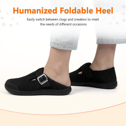 XIHALOOK Womens Walking Shoes Wide Toe Barefoot Shoes Zero Drop Minimalist Loafer with Adjustable Strap Slip on Clogs .