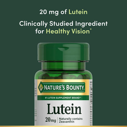 These lutein supplements from Nature's Bounty provide important support for healthy vision, including helping in low contrast situations.