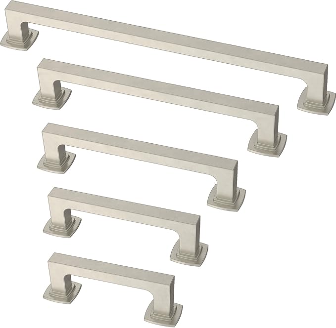 Franklin Brass Parow (1-Pack) Cabinet Handles 5-116" Hole to Hole Satin Nickel Kitchen Cabinet Pulls Drawer Handles Cabinet Hardware Dresser Drawer Pulls P41771K-SN-C