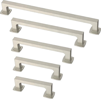 Franklin Brass Parow (1-Pack) Cabinet Handles 5-116" Hole to Hole Satin Nickel Kitchen Cabinet Pulls Drawer Handles Cabinet Hardware Dresser Drawer Pulls P41771K-SN-C