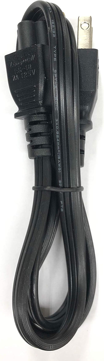 Original 3.3 foot AC power cord LS-18 LP-30B E55349, compatible with PN: 05V1C9, 0K260C, 0K2490, 02JVNJ, NEMA 5-15P to C5 3-slot Mickey Mouse type plug, for