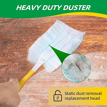Duster Refills,Static Dust Removal Brush Disposable Replacement Head Compatible with Swiffer,Duster Refills for Dusting Electronics,Furniture,Blinds,Ceiling Fans (Blue, 18 PCS)