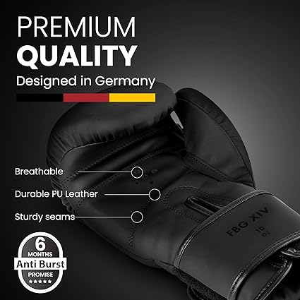 FIGHTR Boxing Gloves - Maximum Protection  Stability  Boxing Gloves for Boxing, MMA, Muay Thai  Kickboxing  Sizes 8-16 oz, Includes Carry Bag