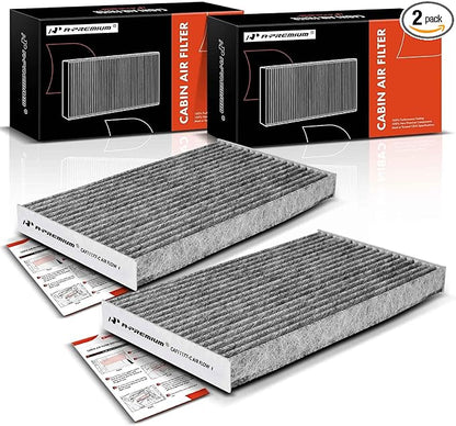 A-Premium 2-PC Cabin Air Filter with Activated Carbon Compatible with Nissan Sentra 2013-2019, Juke 2011-2017, LEAF 2011-2023, Cube 2009-2014, Replace B78911FC0A