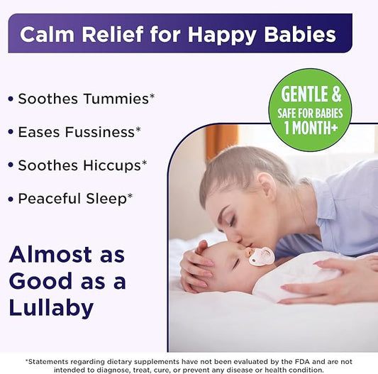 Wellements Organic Nighttime Gripe Water for Babies 1 Month (4 Fl Oz) - Baby Gripe Water for Bedtime Relief Gas, Colic  Fussiness - Herbs Promote a Peaceful Nights Sleep - USDA Certified  Non GMO