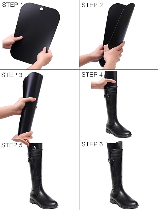 Ruisita 10 Pieces (5 Pairs) Boot Shaper Form Inserts Boots Tall Support for Women and MenA