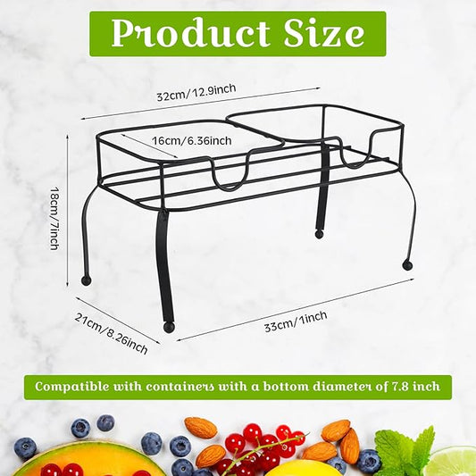 Blulu Metal Beverage Dispenser Stand for Parties Double Drink Stand Dispenser Holder Stand for Glass Jar Bottles(1 Gallon)