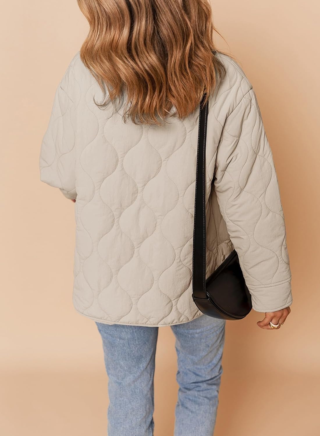 Womens Quilted Lightweight Jackets Button Down Puffer Jacket Coats Padded Outwear with Pockets