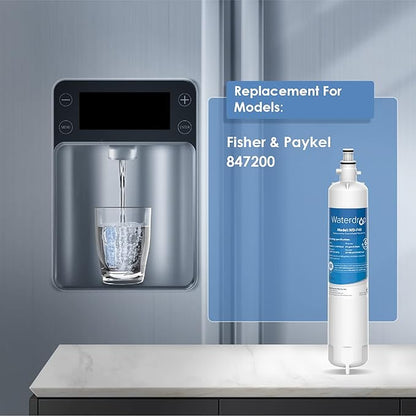 Waterdrop 847200 Refrigerator Water Filter Replacement for Fisher  Paykel Water Filter 847200, 2 Filters