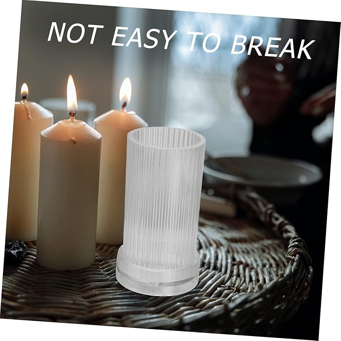 Candle-Making-Molds Plastic DIY Candle Mould Vertical Stripe 5  10.2cm Molding Candle for Handmade Crafts