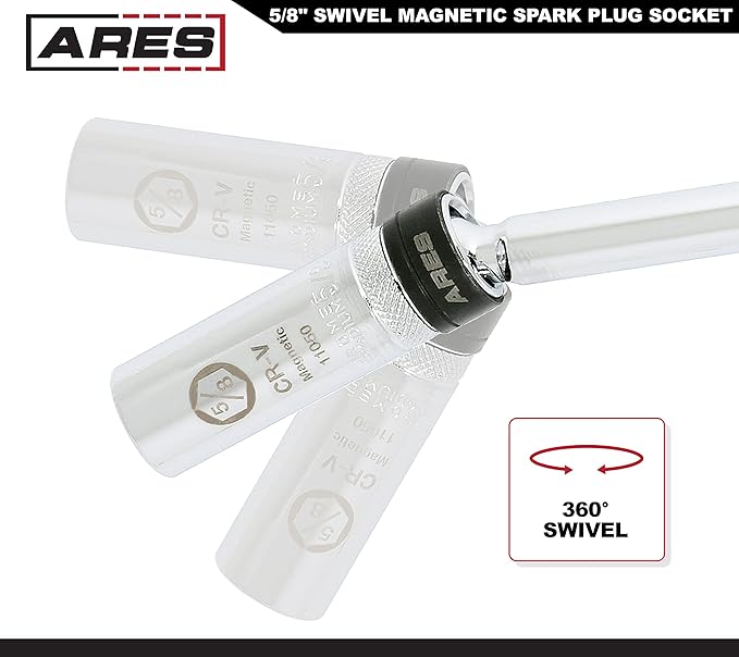 ARES 11050-38 inch drive by 58 inch magnetic swivel plug 10-inch swivel extension allowing access to most confined areas Ring of