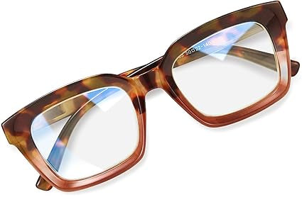 miyya Oprah Style Reading Glasses for Women, Cheaters Eyeglasses, Oversized Blue Light Readers, Fashion Eye Glasses