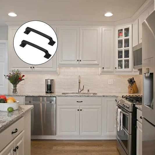 Kitchen Cabinet Handles,10 PCS 5-inch Brushed Bronze Cabinet Pulls, Matte Black Kitchen Hardware for Cabinets Bathroom Cupboard Drawer Handles Dresser Pulls.