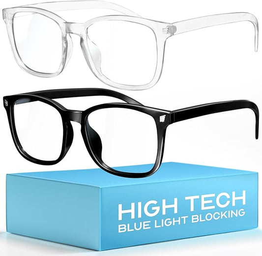 livho High Tech Blue Light Glasses - Advanced 99 Blue Light Blocking Computer Glasses - Anti Eyestrain  UV Glare Protection