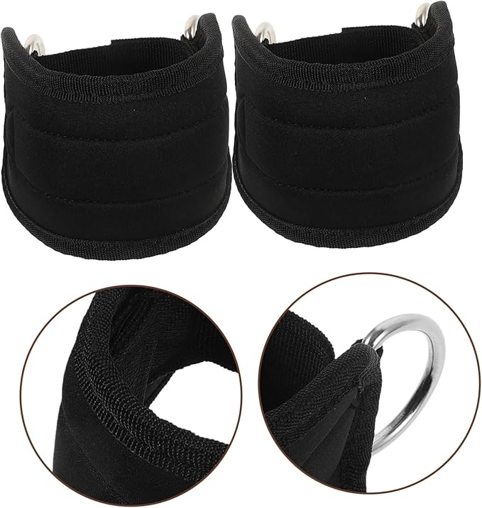 2pcs Wrapped Ankle Strap Ankle Band Ankle Strap Tool Ankle Straps Black Nylon