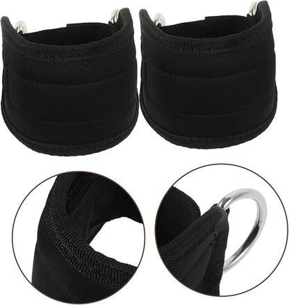 2pcs Wrapped Ankle Strap Ankle Band Ankle Strap Tool Ankle Straps Black Nylon