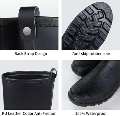 Size 7.5-8 Women's, These versatile, lightweight rain boots from Asgard keep your feet dry and comfortable, with a non-slip rubber sole for traction in wet conditions.