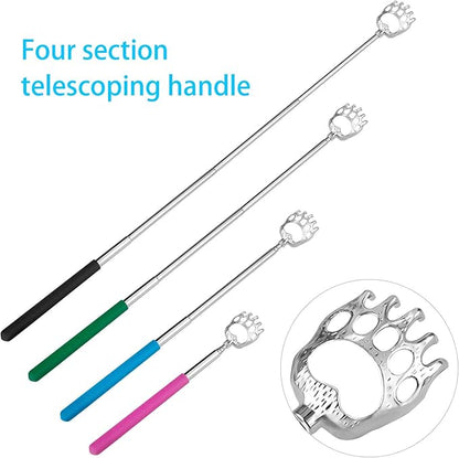 Awpeye Bear Claw Back Scratcher Extendable, Metal Portable Telescopic Backscratchers with Rubber Handled 8 Pack, Backscratcher for Men and Women