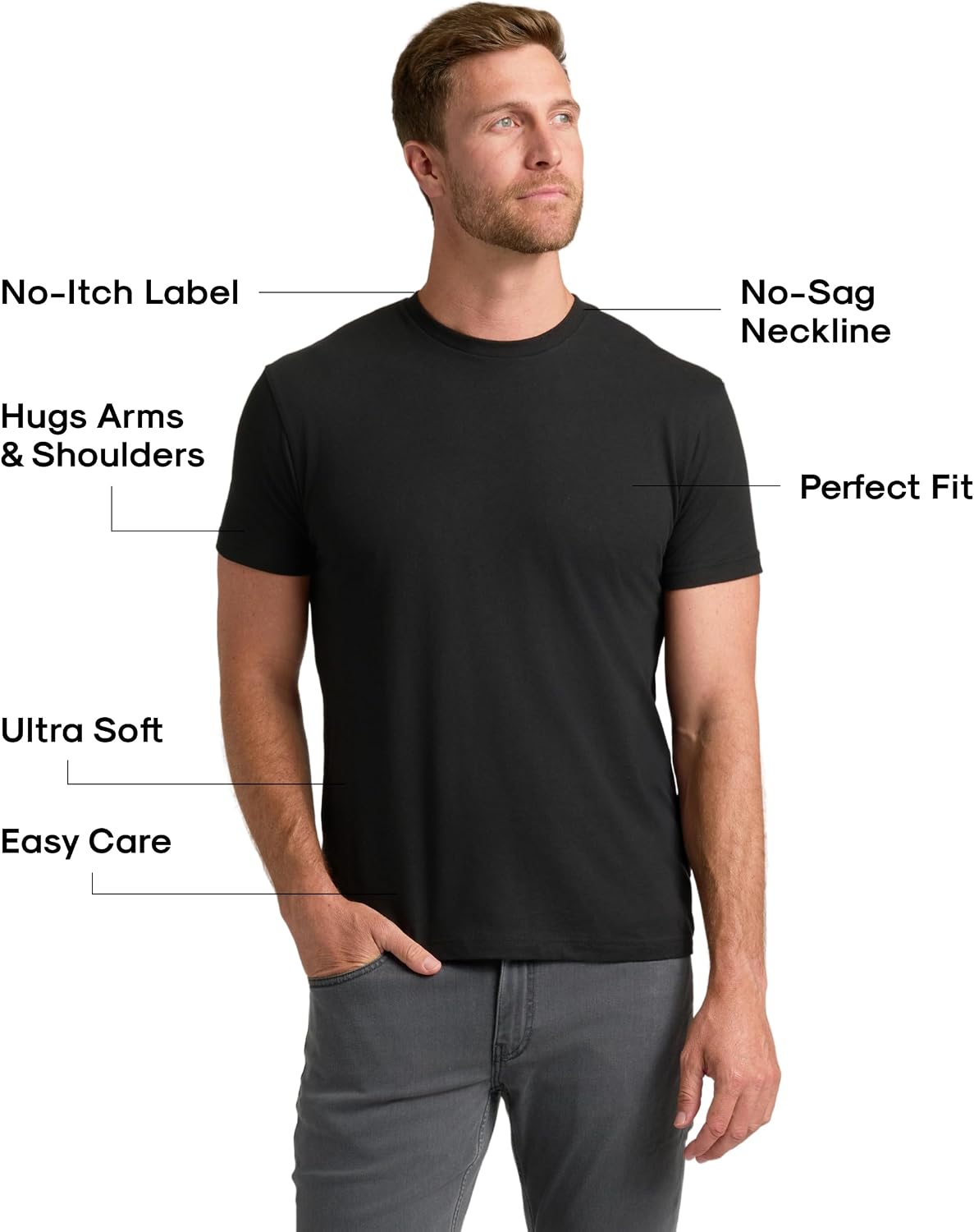 True Classic Men's Short Sleeve Crew Neck T-Shirt
