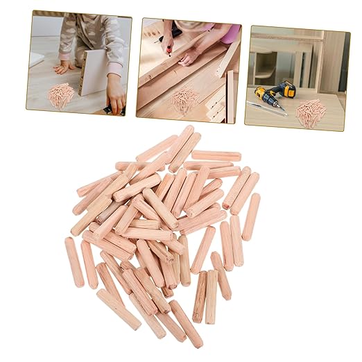 Wooden Dowel Set 6x30mm for Woodworking Projects Craft Connectors Smooth Surface