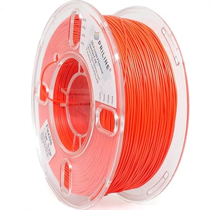 TPU Filament，PRILINE 98A TPU Flexible Soft 3D Printer Filament，1KG 1.75mm Spool Durable TPU Flexible Material, Orange