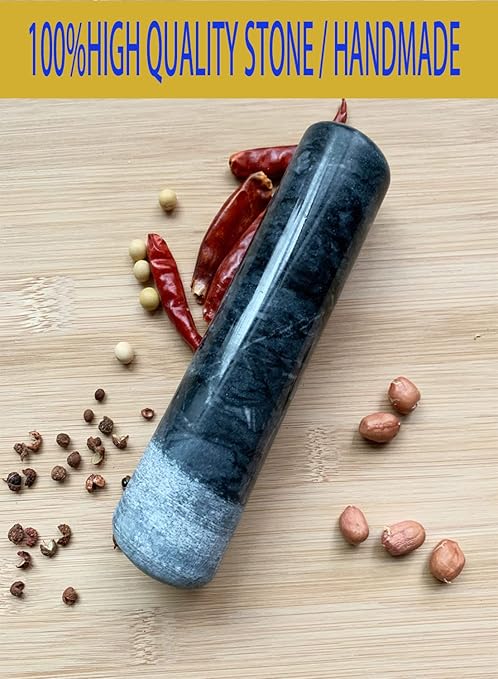 6 in Granite Replacement Pestle (Only Pestle Mortar is not Included) Black Polishing