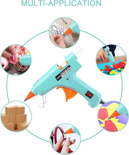 Hot Glue Gun Kit Mini: Mini Hot Glue Guns Kit with 30 Sticks Melt Glue Gun Craft for School DIY Arts Home Quick Repairs Multi-application